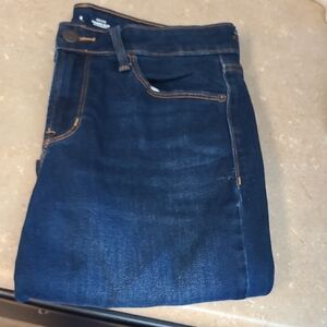 Old Navy Dark Denim. Sz 6s. Mid Rise Power Slim Straight